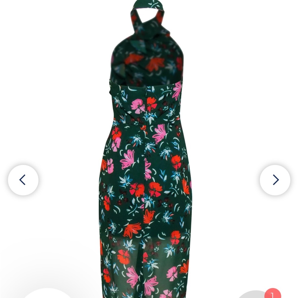 C/MEO Collective green halter dress